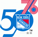 New York Rangers 1975 76 Anniversary Logo Sticker Heat Transfer