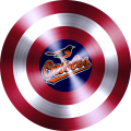 Captain American Shield With Baltimore Orioles Logo decal sticker