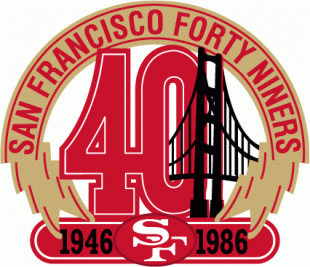 San Francisco 49ers 1986 Anniversary Logo decal sticker