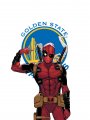 Golden State Warriors Deadpool Logo Sticker Heat Transfer