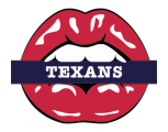 Houston Texans Lips Logo Sticker Heat Transfer