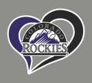 Colorado Rockies Heart Logo Sticker Heat Transfer