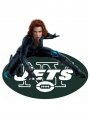 New York Jets Black Widow Logo Sticker Heat Transfer