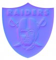 Oakland Raiders Colorful Embossed Logo Sticker Heat Transfer
