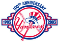 New York Yankees 2003 Anniversary Logo decal sticker