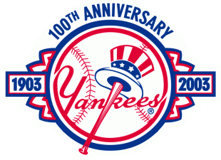 New York Yankees 2003 Anniversary Logo Sticker Heat Transfer