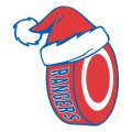 New York Rangers Hockey ball Christmas hat logo decal sticker