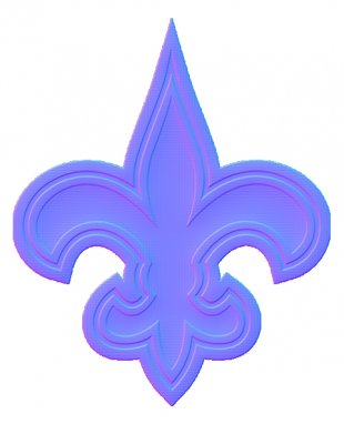 New Orleans Saints Colorful Embossed Logo Sticker Heat Transfer