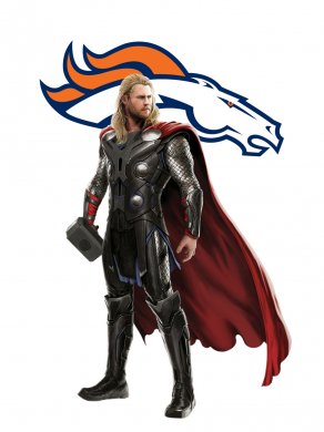 Denver Broncos Thor Logo Sticker Heat Transfer