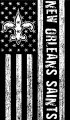 New Orleans Saints Black And White American Flag logo Sticker Heat Transfer