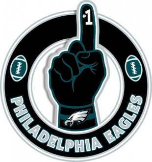 Number One Hand Philadelphia Eagles logo Sticker Heat Transfer