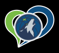 MinnesotaTimberwolves Heart Logo decal sticker