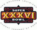 Super Bowl XXXVI Unused Logo decal sticker