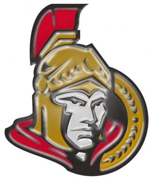 Ottawa Senators Plastic Effect Logo Sticker Heat Transfer