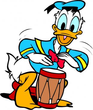Donald Duck Logo 44 Sticker Heat Transfer