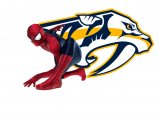 Nashville Predators Spider Man Logo decal sticker