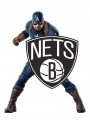 Brooklyn Nets Captain America Logo Sticker Heat Transfer