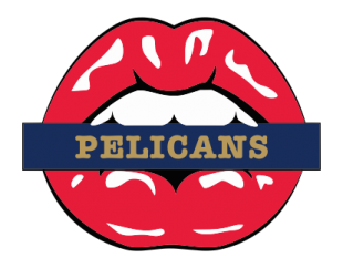 New Orleans Pelicans Lips Logo decal sticker