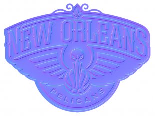 New Orleans Pelicans Colorful Embossed Logo Sticker Heat Transfer