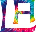 Los Angeles Kings rainbow spiral tie-dye logo decal sticker
