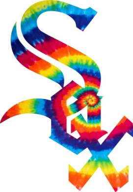 Chicago White Sox rainbow spiral tie-dye logo Sticker Heat Transfer