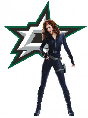 Dallas Stars Black Widow Logo decal sticker