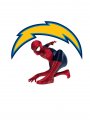 San Diego Chargers Spider Man Logo Sticker Heat Transfer