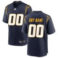 Los Angeles Chargers Custom Letter and Number Kits For Navy Jersey 01 Material Vinyl