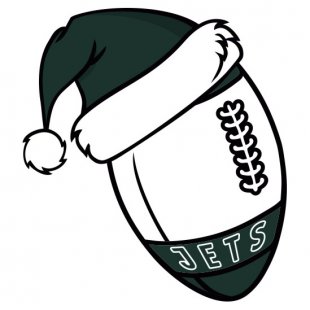 New York Jets Football Christmas hat logo Sticker Heat Transfer