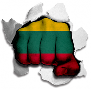 Fist Lithuania Flag Logo Sticker Heat Transfer