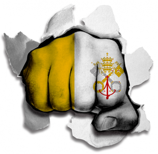 Fist Vatican City Flag Logo decal sticker