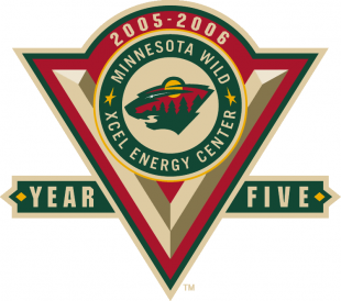 Minnesota Wild 2005 06 Anniversary Logo decal sticker