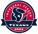 Houston Texans 2002 Anniversary Logo decal sticker
