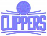 Los Angeles Clippers Colorful Embossed Logo Sticker Heat Transfer