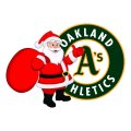 Oakland Athletics Santa Claus Logo Sticker Heat Transfer