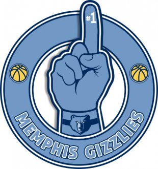 Number One Hand Memphis Grizzlies logo Sticker Heat Transfer