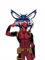 Charlotte Hornets Deadpool Logo Sticker Heat Transfer