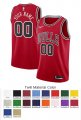 Chicago Bulls Custom Letter and Number Kits for Icon Jersey Material Twill