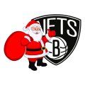 Brooklyn Nets Santa Claus Logo Sticker Heat Transfer