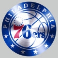 Philadelphia 76ers Stainless steel logo decal sticker
