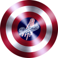 Captain American Shield With Los Angeles Dodgers Logo Sticker Heat Transfer