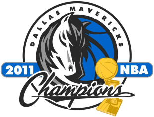 Dallas Mavericks 2010 11 Champion Logo Sticker Heat Transfer