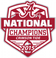 Alabama Crimson Tide 2015 Champion Logo decal sticker