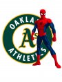 Oakland Athletics Spider Man Logo Sticker Heat Transfer