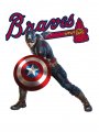 Atlanta Braves Captain America Logo Sticker Heat Transfer