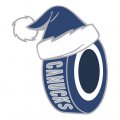 Vancouver Canucks Hockey ball Christmas hat logo decal sticker
