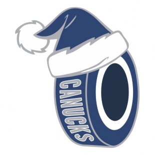 Vancouver Canucks Hockey ball Christmas hat logo Sticker Heat Transfer