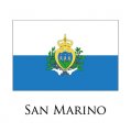 San marino flag logo decal sticker