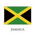 Jamaica flag logo Sticker Heat Transfer