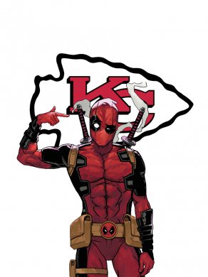 Kansas City Chiefs Deadpool Logo Sticker Heat Transfer